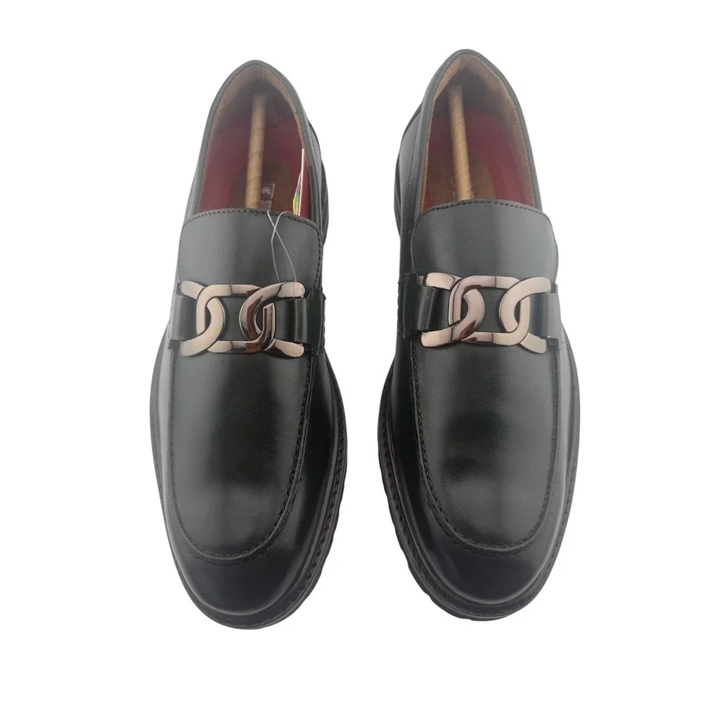 Stacy Adams Hale Men's Size 7 Moc Toe Slip-On Loafers with Metallic Horsebit